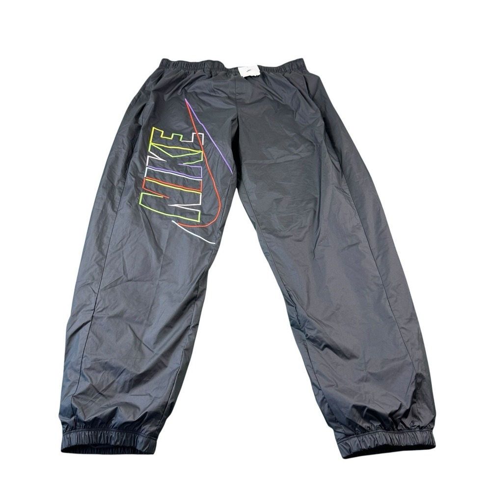Nike Windrunner Woven Track Pants Black Multicolor Logo Mens‎ XL DX0621-010